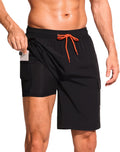 SILKWORLD Men's Swim Trunks with Compression Liner - Quick Dry 9in 2