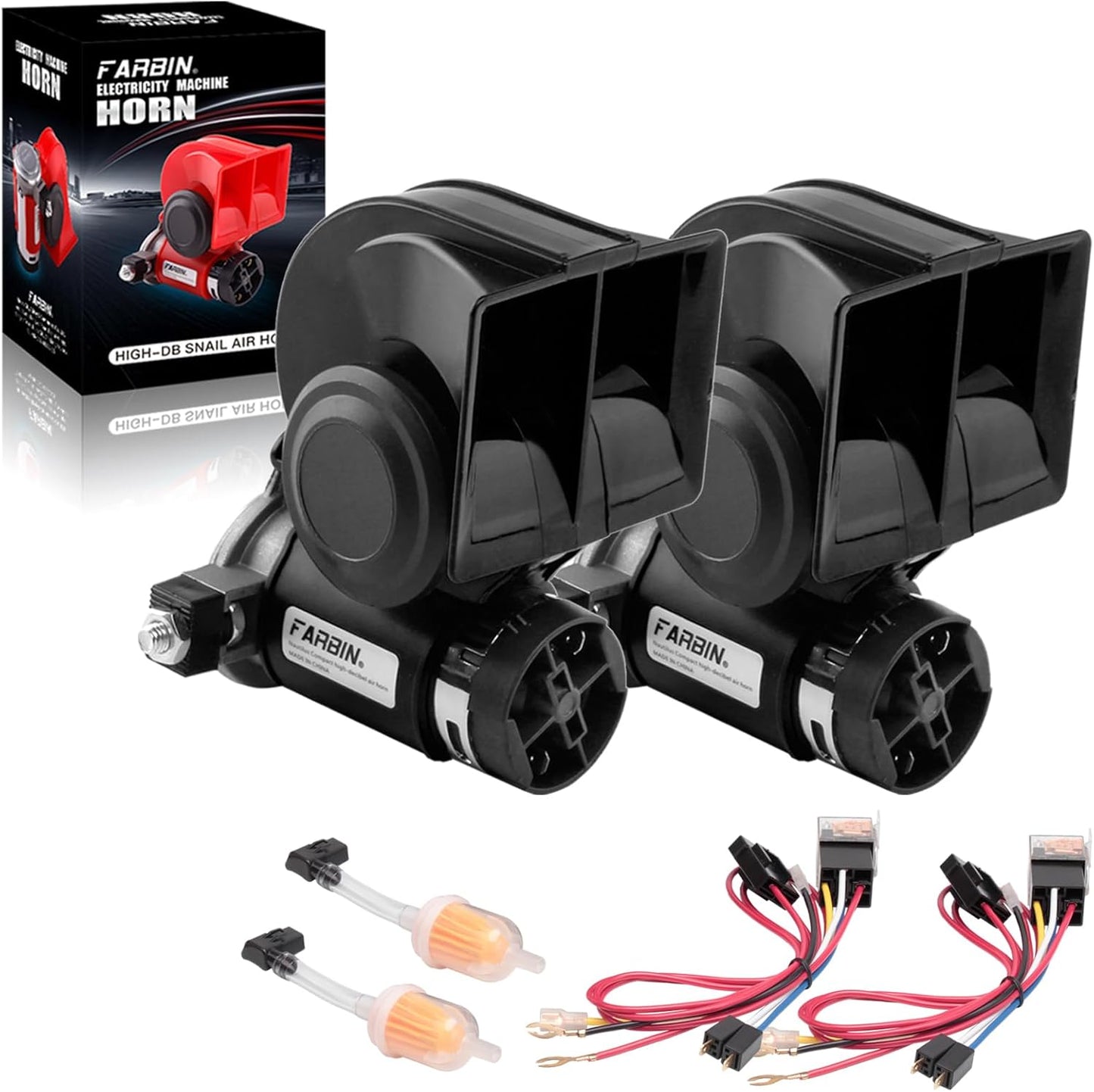 FARBIN Air Horn for Truck - Compact Electric Train Horn 150db