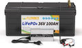 36V 100AH Lithium Battery with Smart BMS for RV and Solar Use