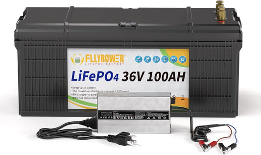 36V 100AH Lithium Battery with Smart BMS for RV and Solar Use