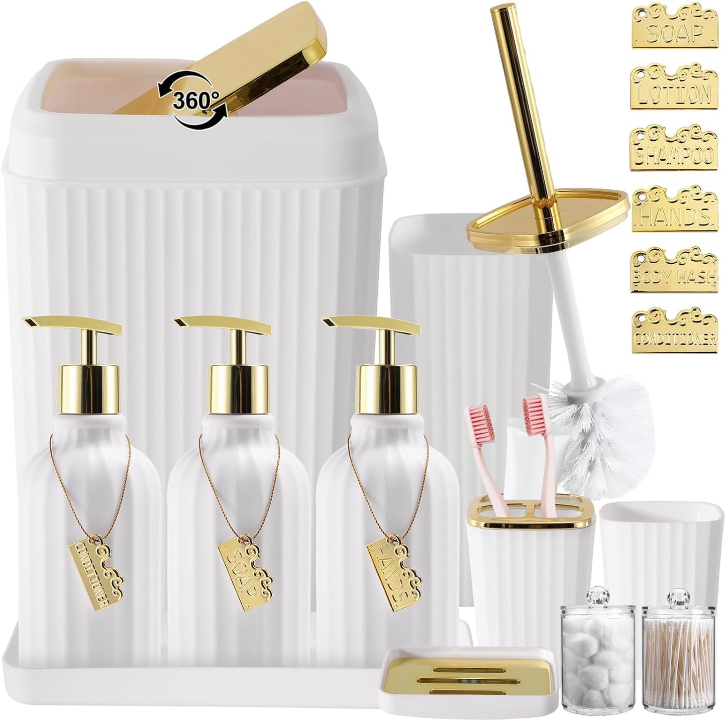 17PCS Bathroom Accessory Set for Elegant Home Decor
