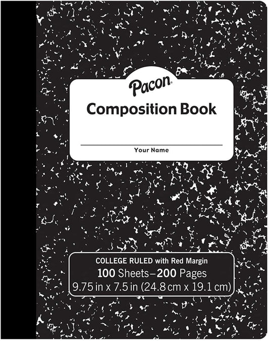 Pacon Composition Book - Sleek White Design!