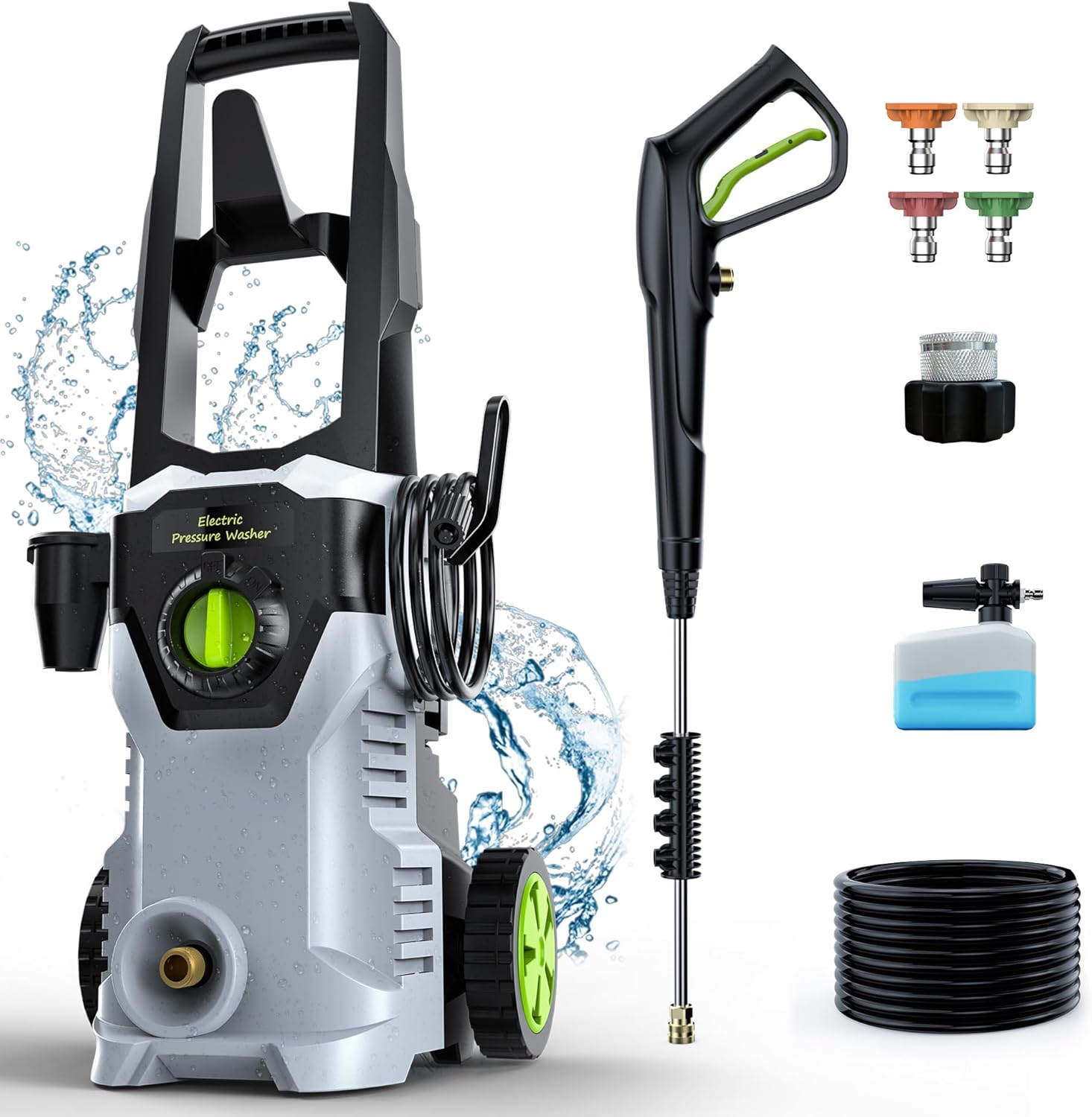 Pressure Washer with Foam Cannon for Efficient Cleaning Tasks