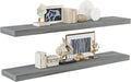 BAMEOS Floating Shelves Set of 2, 40in Wall Mounted Wooden Shelves