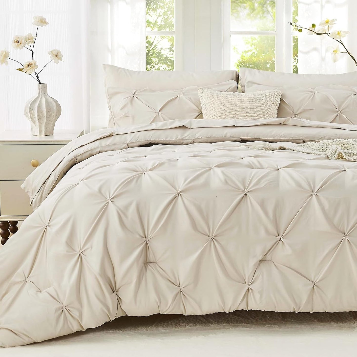 Sasttie California King Comforter Set for Year-Round Comfort