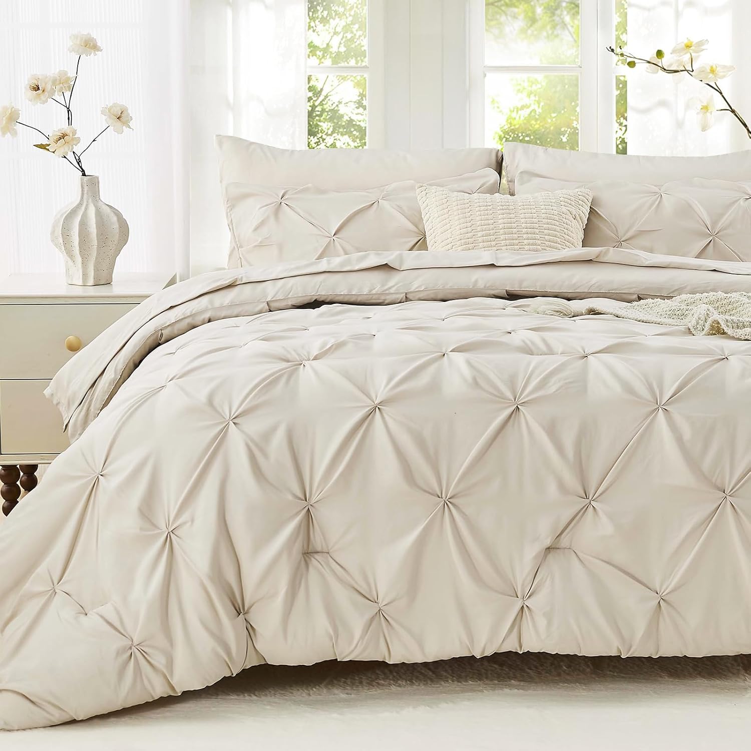 Sasttie California King Comforter Set for Year-Round Comfort