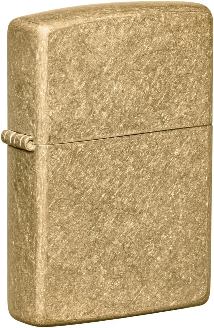 Zippo Armor Tumbled Brass Pocket Lighter - Windproof Design