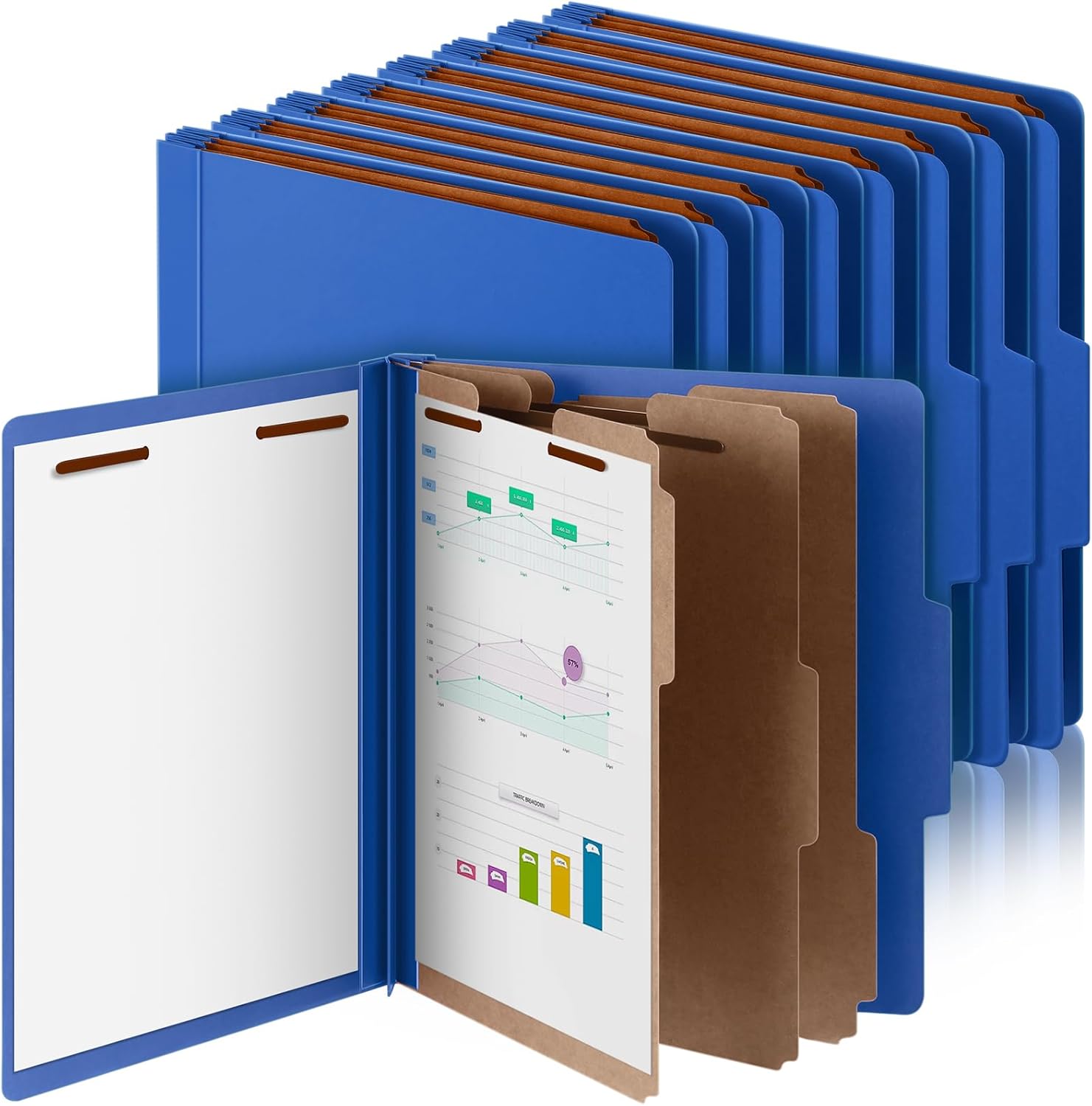 24 Pcs Classification Folders for Efficient Document Organization