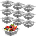 Thenshop 10 Pack 1/6 Size Stainless Steel Hotel Pans - Durable