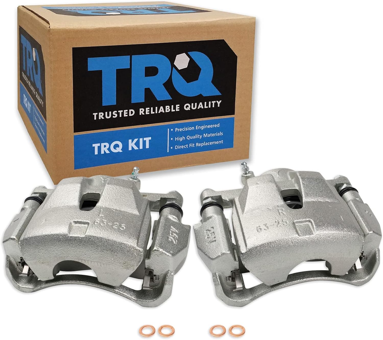 TRQ Front Brake Caliper Set for 2006-2018 Toyota RAV4 Vehicles