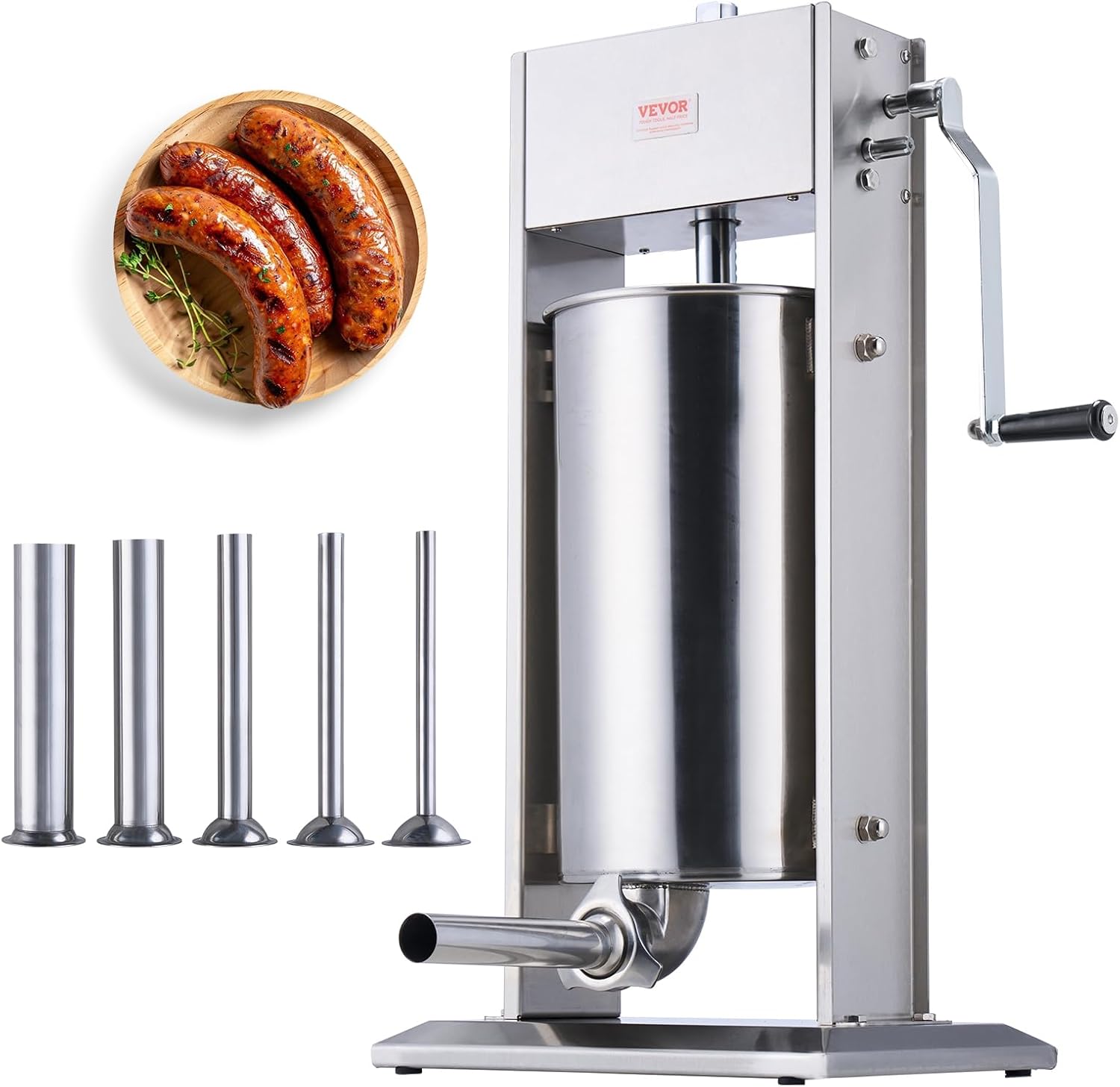 VEVOR Manual Sausage Stuffer - 15 L Vertical Meat Machine