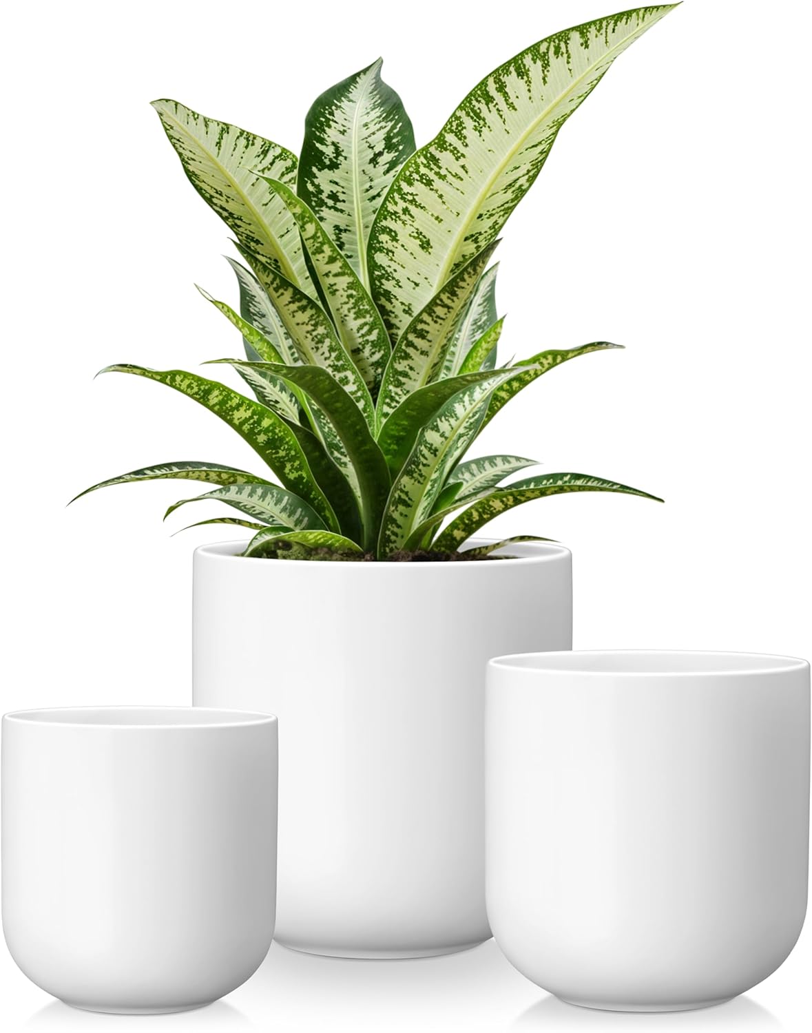 vancasso Ceramic Plant Pots Set of 3 for Indoor Plants