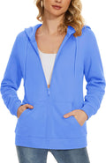 Women's Fleece Lined Full Zip Hoodie - Cozy Zip Up Sweatshirt