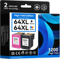 64XL Ink Cartridge Combo Pack Compatible for HP 64 - High Yield
