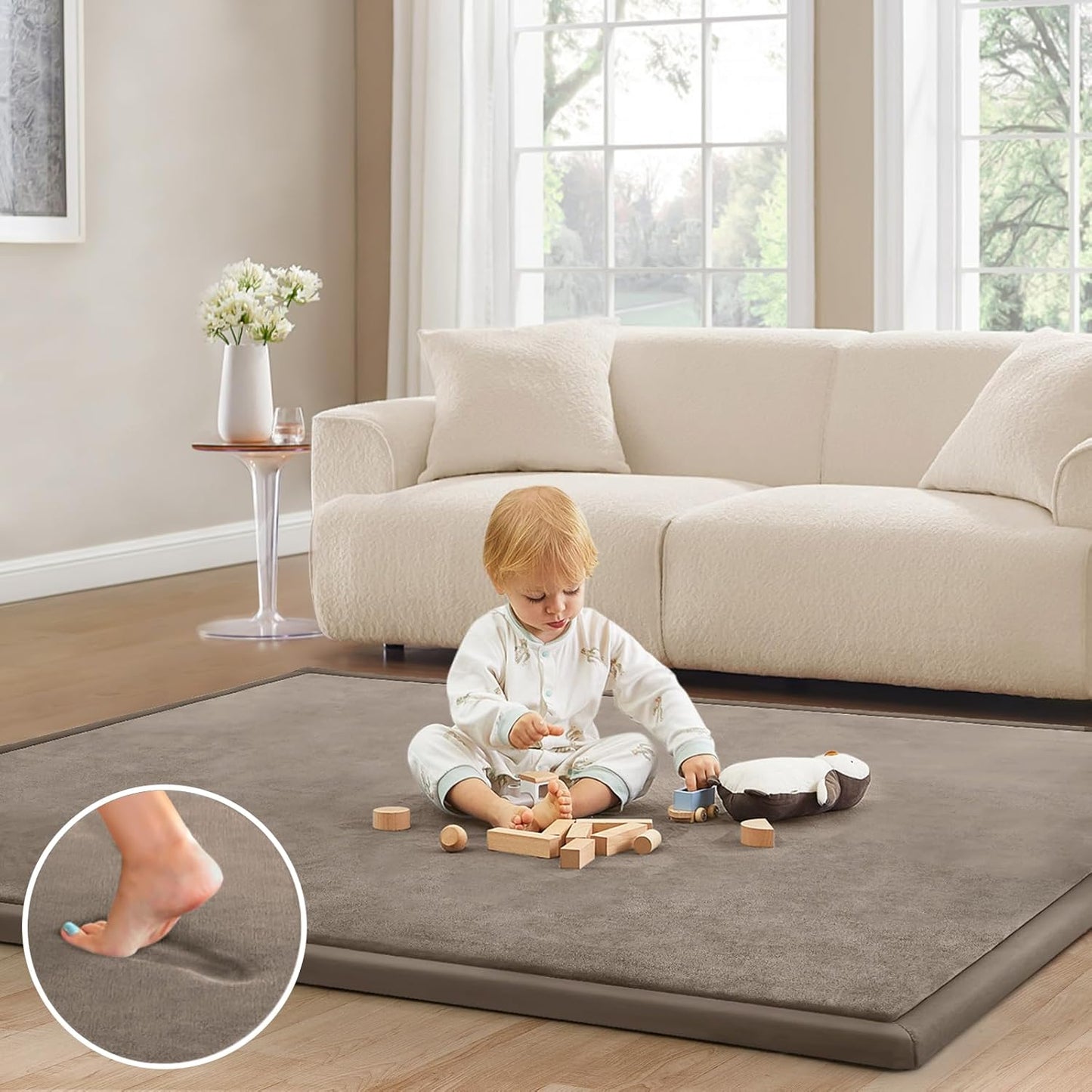 Baby Play Mat for Floor Tummy Time Rug - Safe & Comfy Design