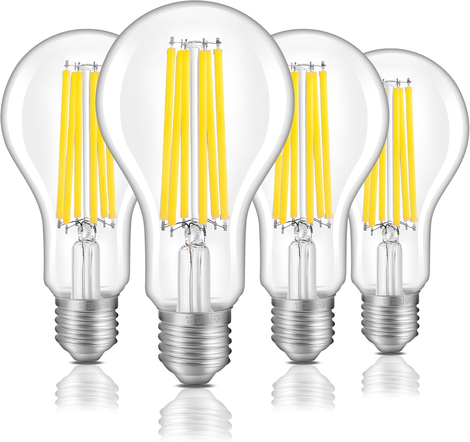 ALAMPEVER 3010LM A23 LED Light Bulb for Bright Spaces