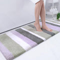 Buganda Microfiber Striped Bathroom Rug Bath Mat 59x24 in - Extra