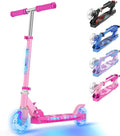 TONBUX Kids 2-Wheel Light-Up Scooter for Ages 5-12 - Adjustable