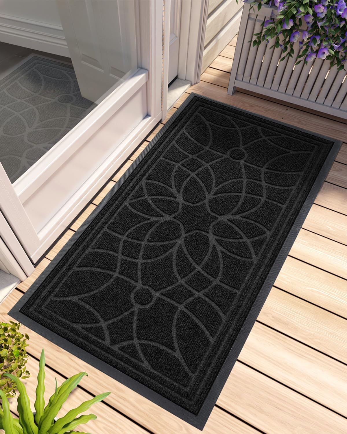 Heavy Duty Non Slip Low Profile Doormat for Entryway Use