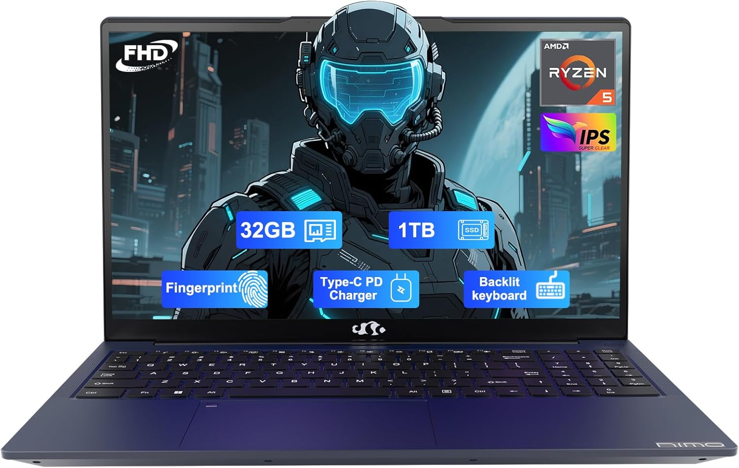 15.6 IPS FHD Laptop with 32GB RAM and 1TB SSD for Students