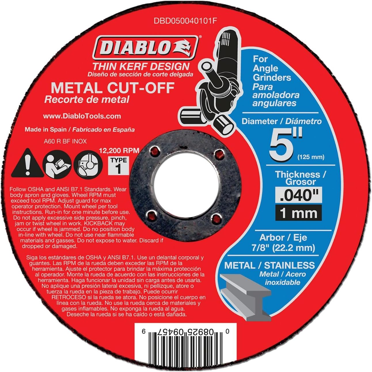 Diablo 5 Metal Cut-Off Discs - Ultra-Thin Design