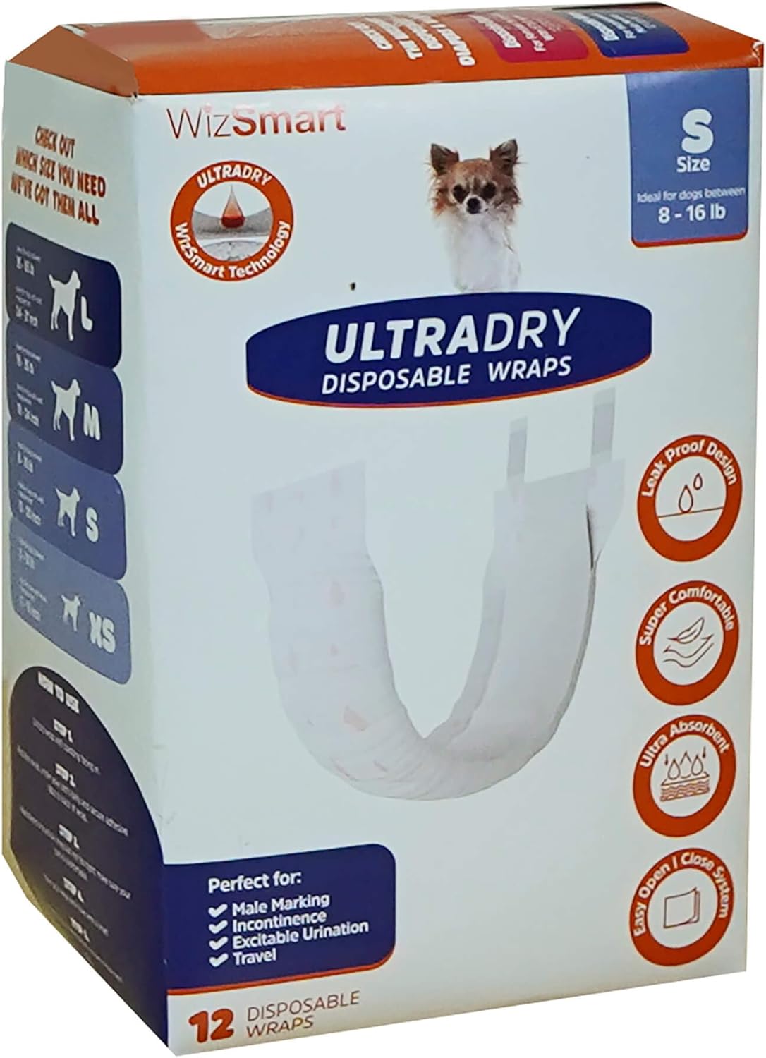 WizSmart UltraDry Male Wraps - Leak-Proof Protection!