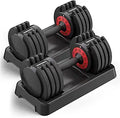 Adjustable Dumbbells 55LB Single Dumbbell Weights - Space-Saving