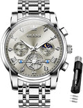 OLEVS Watches Men Waterproof Luxury Big Face Mens Watch - Dress Quartz
