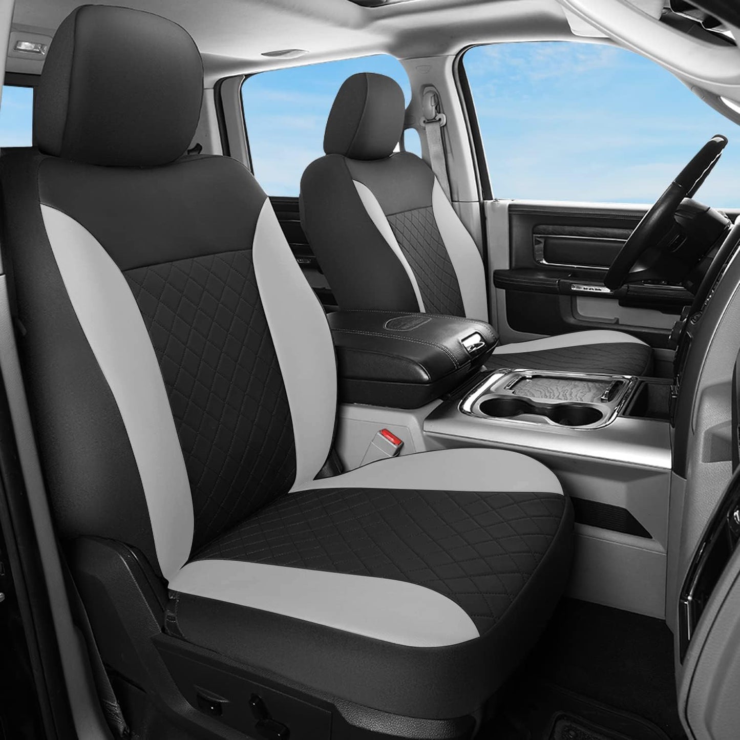 Custom Fit Front Car Seat Covers for Ram Trucks - 2-Pack