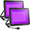 500W LED Black Lights 2 Pack - Outdoor Waterproof Blacklight