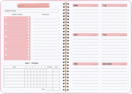 KAICN Undated Weekly Planner: Achieve Goals Now!