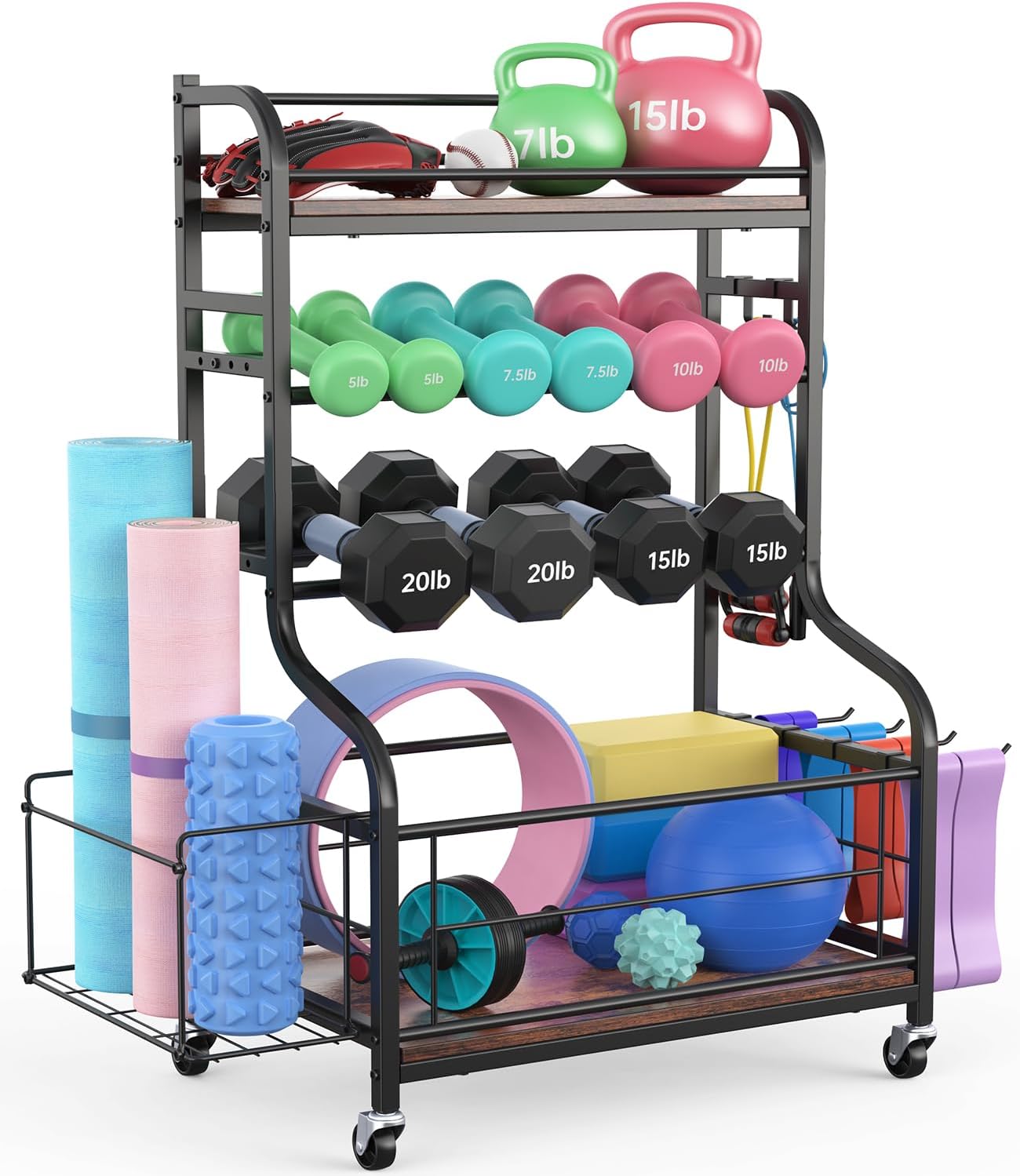 NUDUKO 4-Tier Heavy Duty Gym Rack