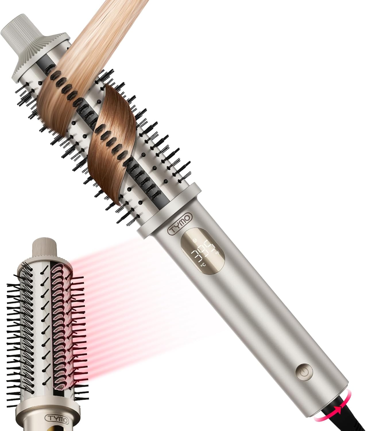 TYMO STYLUX PRO Thermal Brush for Effortless Blowouts at Home