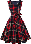 Dressever Women's 50s 60s Vintage Sleeveless Cocktail Party Dress is
