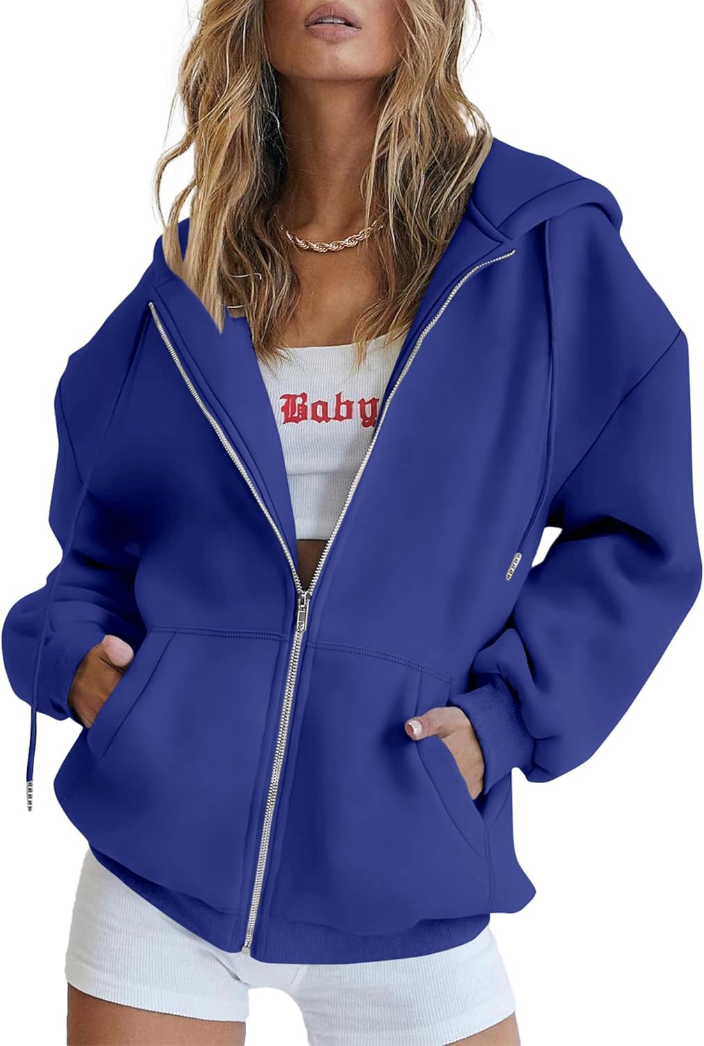 PRETTYGARDEN Women's Zip Up Y2K Hoodies for Casual Style