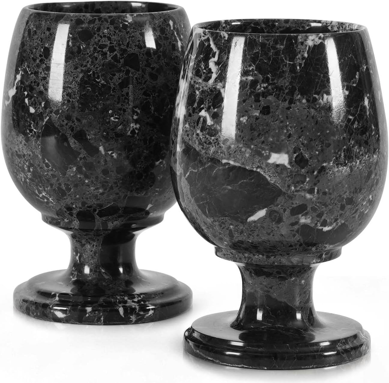 Radicaln Marble Wine Glasses Set of 2 for Elegant Bar Decor