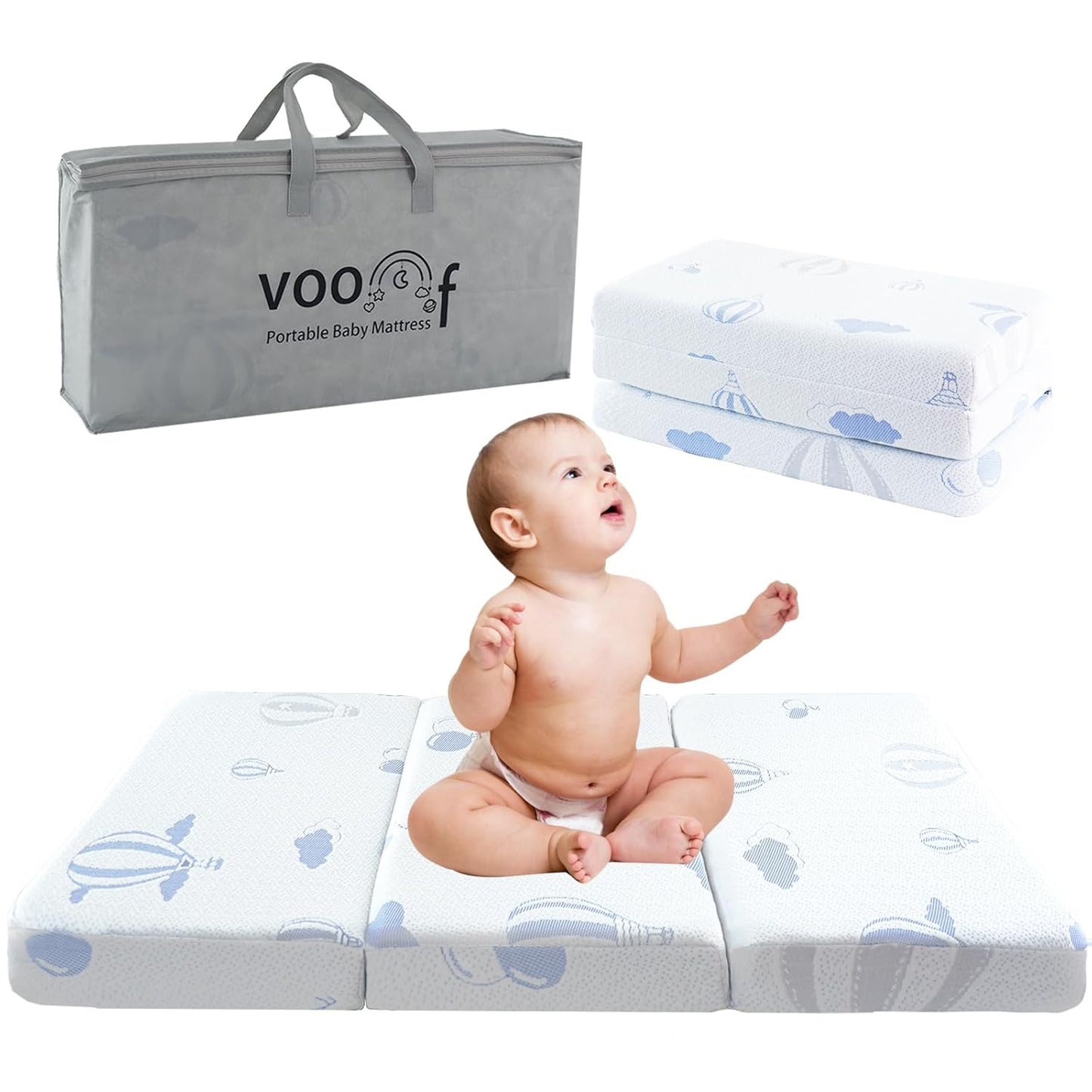 Trifold Pack and Play Mattress for Baby and Toddler Comfort