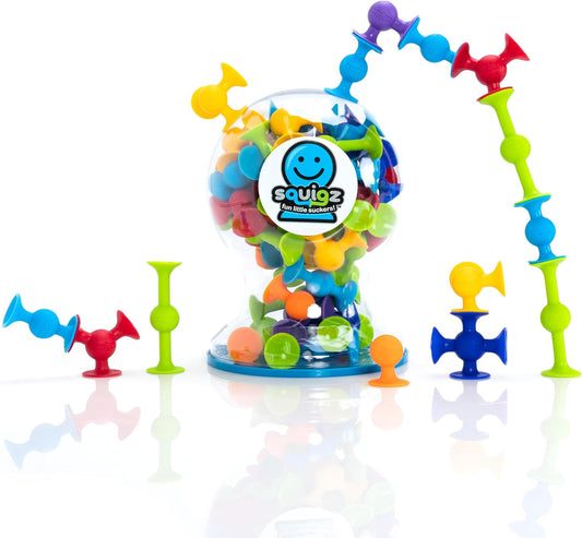 Fat Brain Toys Squigz Deluxe Set - 50-Piece Sensory Fun