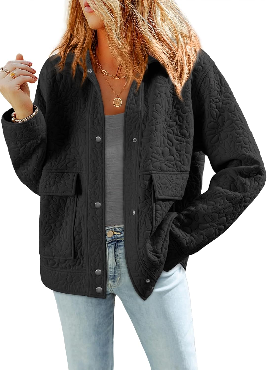 Stylish Dokotoo Women's Casual Long Sleeve Jacquard Jacket