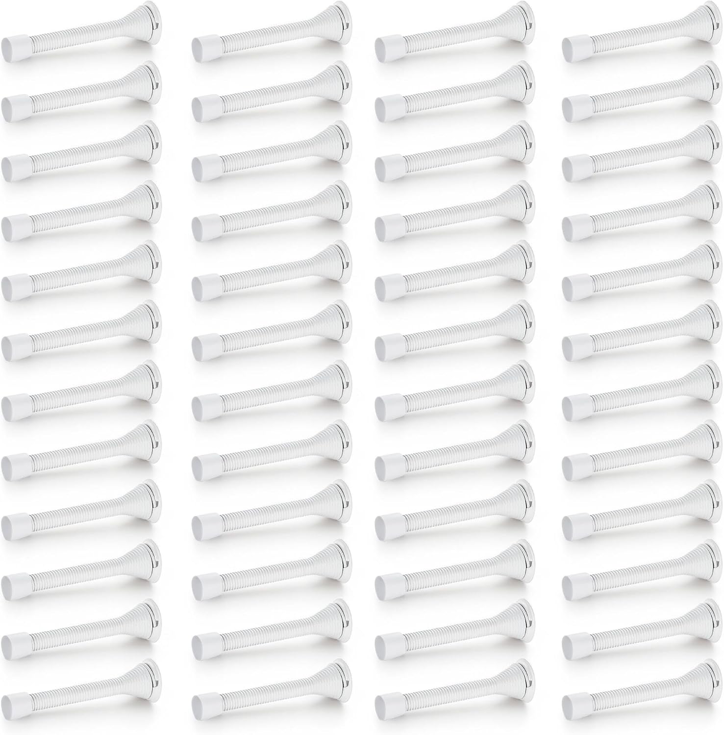 Ravinte Door Stoppers - 48 Pack White Spring Door Stops for Home