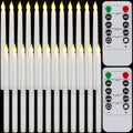 Flameless Taper Candles 24 Pack with Remote and Timer - Realistic