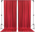 10 ft x 10 ft Polyester Backdrop Drapes Panels - Red