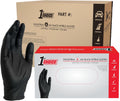 1st Choice Black Nitrile Gloves 6 Mil - Durable Mechanic Gloves