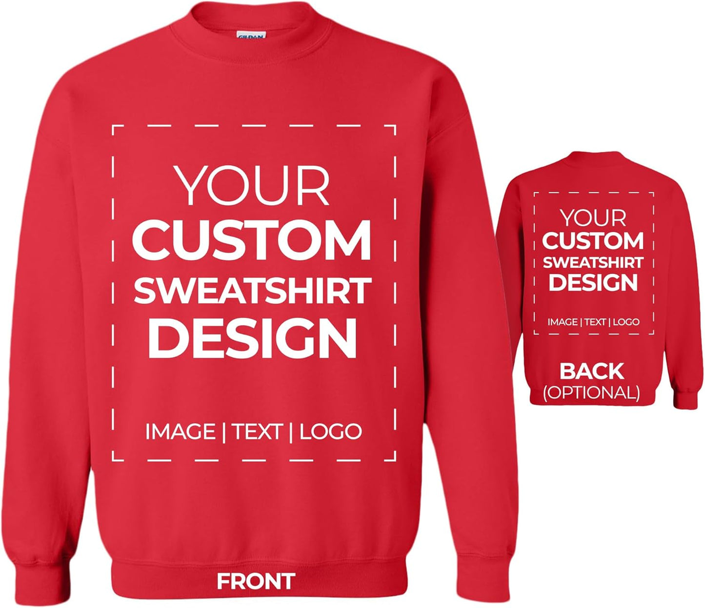 Personalized Custom Sweatshirt - Design Your Own Image - Comfy Unisex Crewneck
