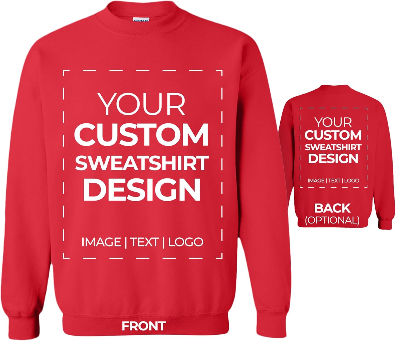 Personalized Custom Sweatshirt - Design Your Own Image - Comfy Unisex Crewneck