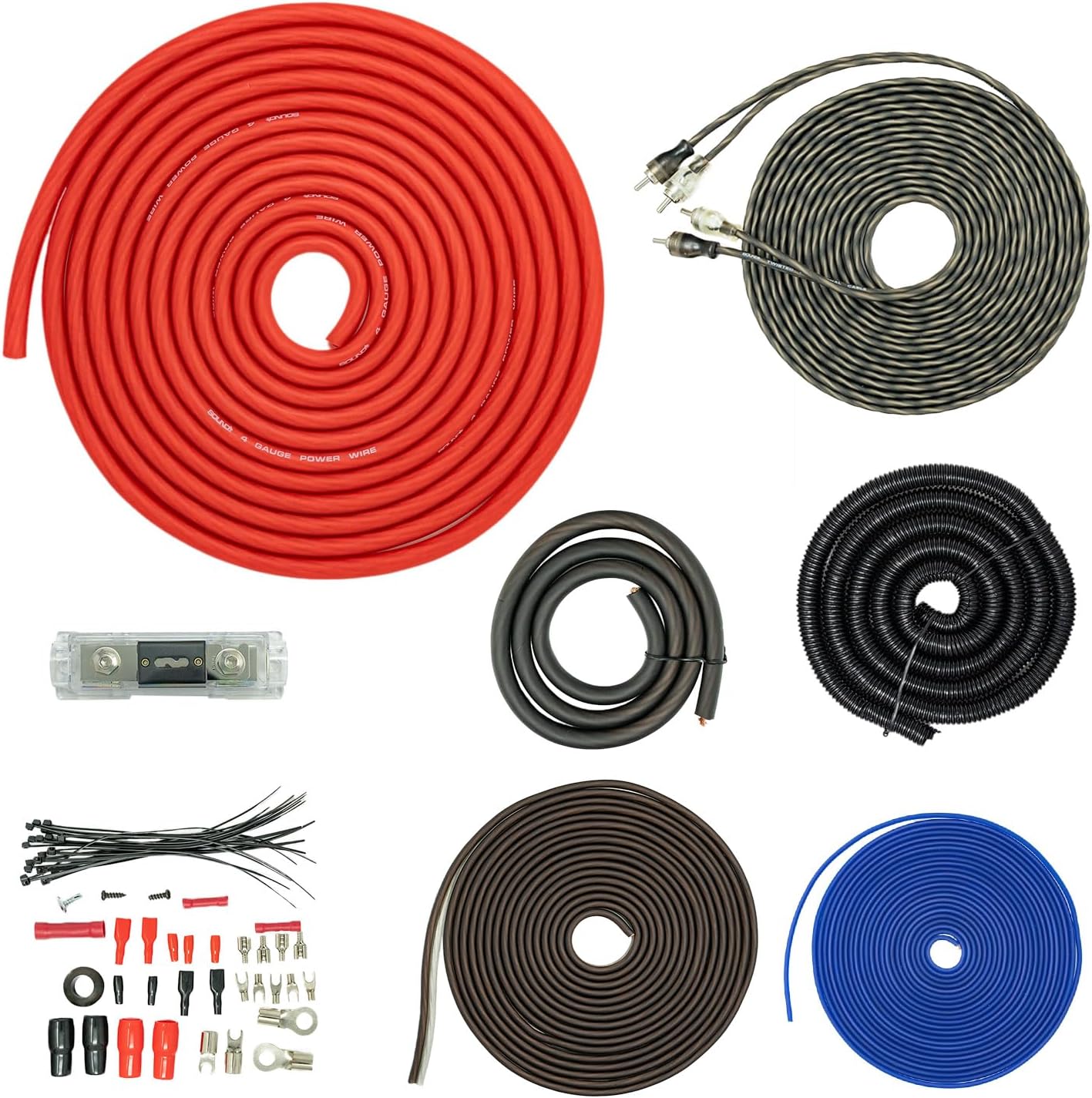 SoundBox T4AW-R Complete Amplifier Install Wiring Cable Kit