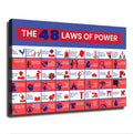 Inspirational 48 Laws of Power Canvas Art