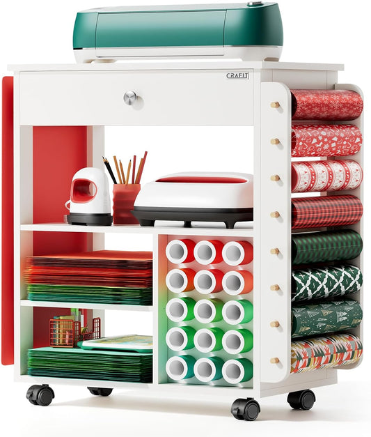 Crafit Craft Cart Organizer Table for Cricut and Crafting Needs