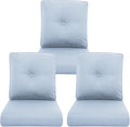 Outdoor Chair Cushions 3 Pack - Thick Water-Resistant Patio Cushions