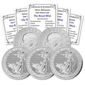 2025 Lot of (5) 1 oz British Silver Britannia Coins - BU with COAs